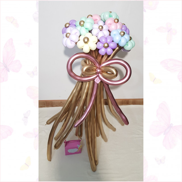 Bouquet Floral hecho en Globos Bouquet Floral hecho en Globos